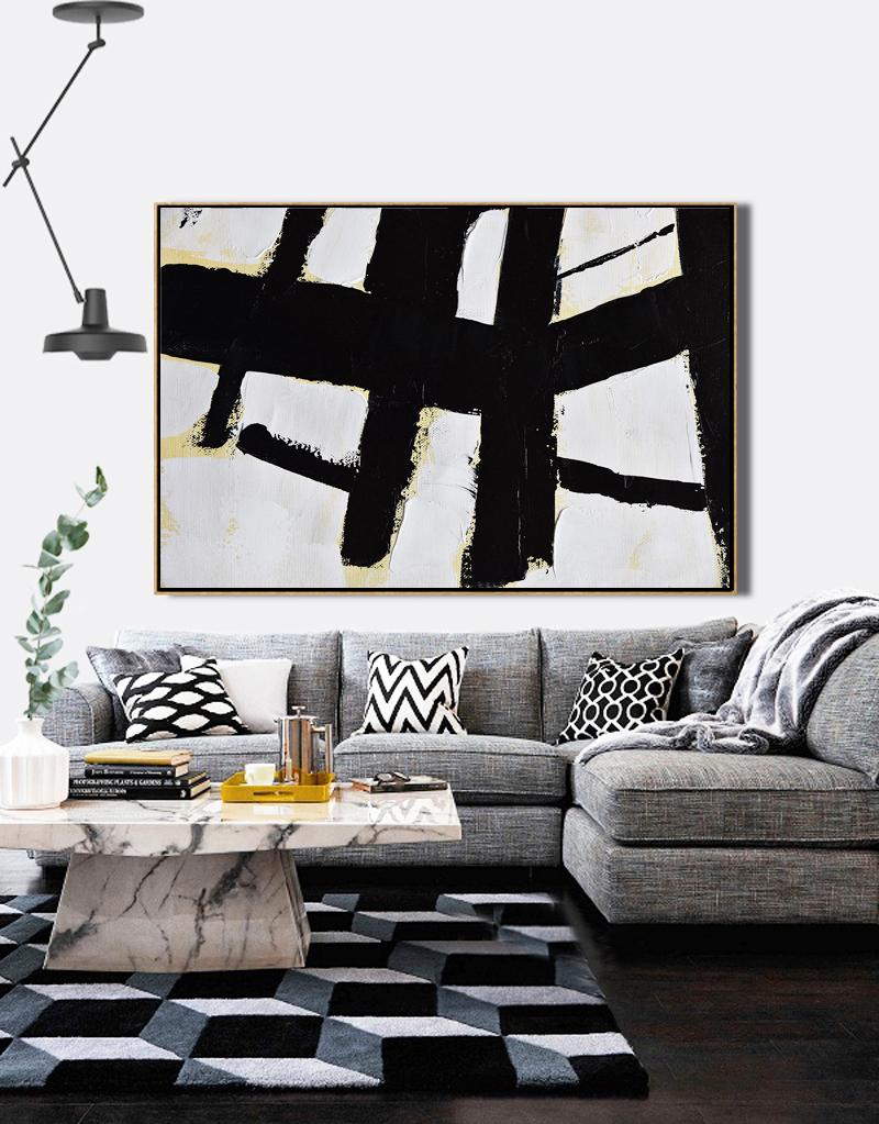 Horizontal Palette Knife Minimalist Art #C25Z